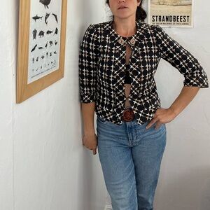 Trina Turk Box Threaded Blazer Jacket